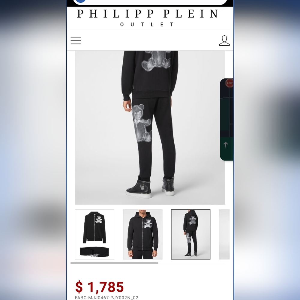 STUNNING PHILIPP PLEIN TEDDY BEAR TRACKPANTS